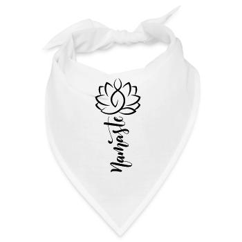 Namaste Lotusblume - Bandana - Weiß - Vorne