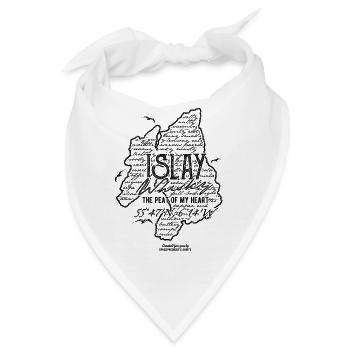 Whisky Merch Design Islay Schottland Tasting Notes - Bandana - Weiß - Vorne