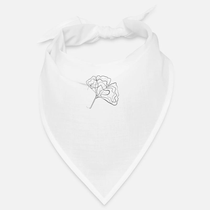 Gingko tree leaf - one line drawing Bandana