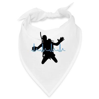 Taucher Herzlinie - Bandana - Weiß - Vorne