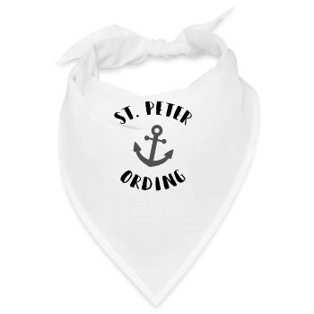 Sankt Peter-Ording Design Nordsee Moin Anker Urlau - Bandana - Weiß - Vorne