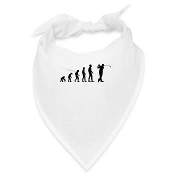 Golf Evolution des Menschen Golfer - Bandana - Weiß - Vorne