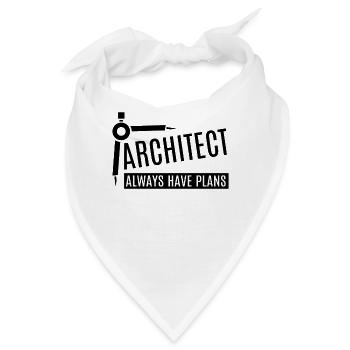 Architekten Spruch - Bandana - Weiß - Vorne