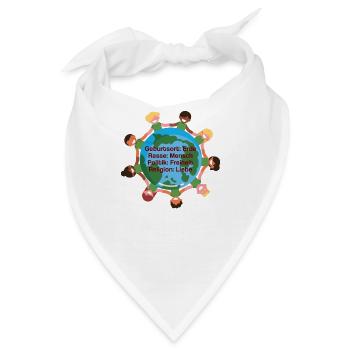 Geburtsort Erde Rasse Mensch - Bandana - Weiß - Vorne