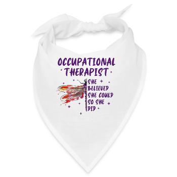 Dragonfly Occupational Therapist T-Shirt - Bandana - Weiß - Vorne