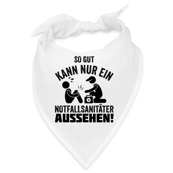 Notfallsanitäter Geschenk Sanitäter Spruch - Bandana - Weiß - Vorne