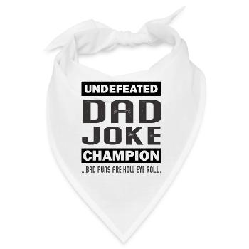 Unbesiegter Dad Joke Champion - Bandana - Weiß - Vorne