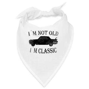 Geburtstag Oldi Oldtimer lustige Spruch Geschenk - Bandana - Weiß - Vorne
