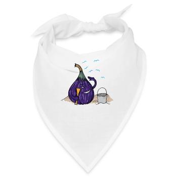 Feige am Strand - Bandana - Weiß - Vorne