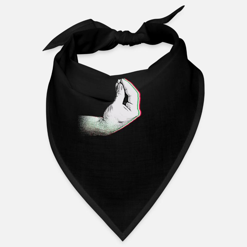 Drapeau italien avec capisci de geste de la main typique? Bandana