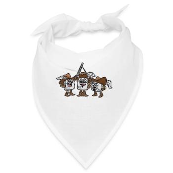 3 Musketiere Strg Alt Ent Lustiger Cartoon - Bandana - Weiß - Vorne