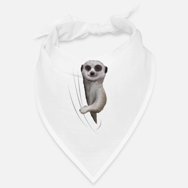 Erdmännchen Erdmännchenliebhaber Geschenk - Bandana - Weiß