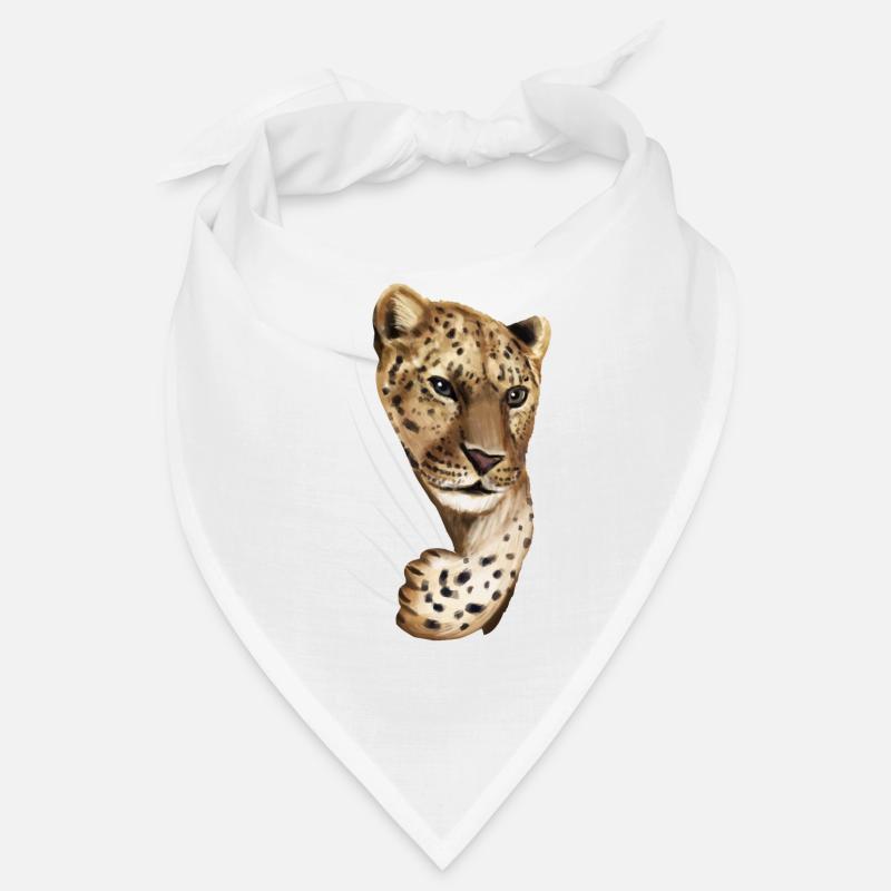 Leopard leopard leopard lover gift - Bandana - white