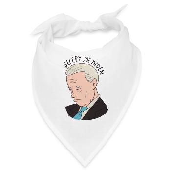 Sleepy Joe Biden US Wahlkampf Präsident 2020 Spaß - Bandana - Weiß - Vorne