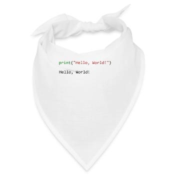 Hello World lustiges Geschenk Python Programmierer - Bandana - Weiß - Vorne