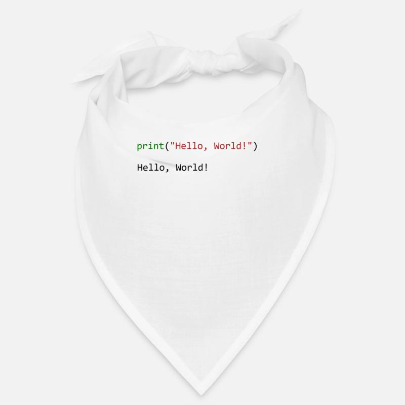 Hello World lustiges Geschenk Python Programmierer - Bandana - Weiß