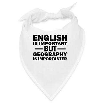 Lustiger Geographie Spruch Erdkunde Geo Lehrer - Bandana - Weiß - Vorne