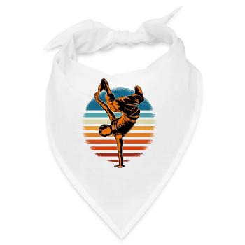 Breakdance B-Boy Breaker Breakdancer B-Girl HipHop - Bandana - Weiß - Vorne