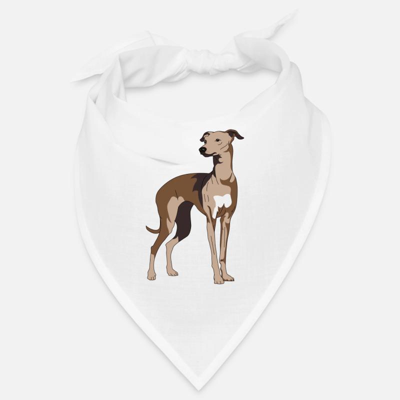 Lévrier, galgo, lévriers - Bandana - blanc