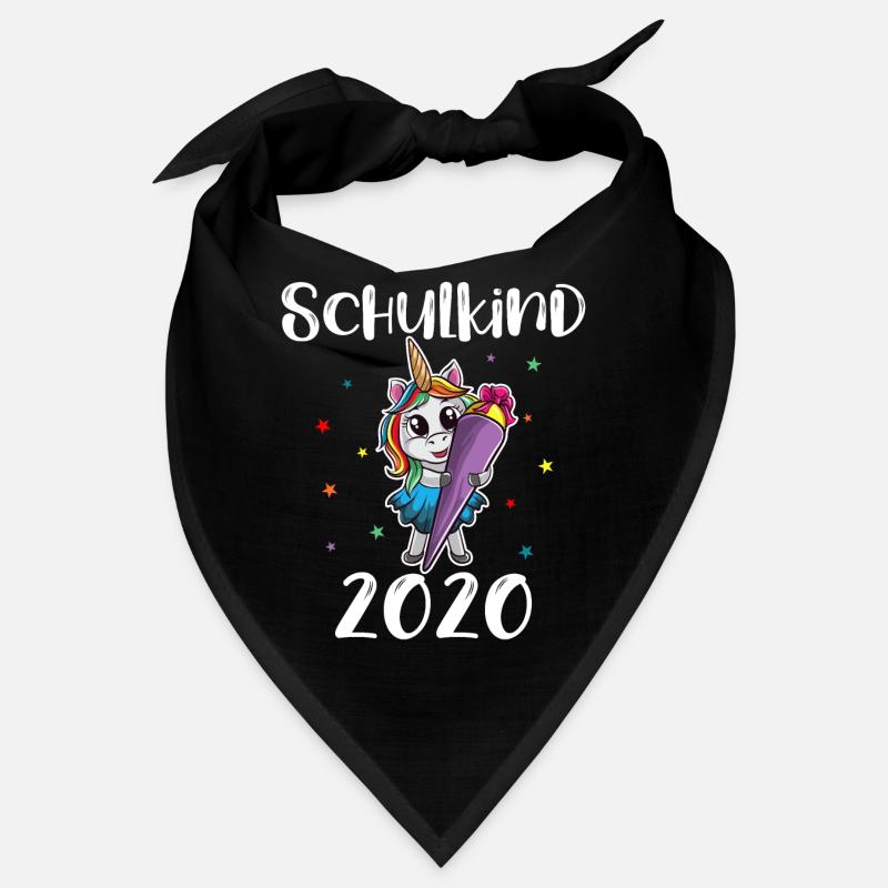 Einhorn mit Schultüte, Einschulung, Schulanfang Bandana