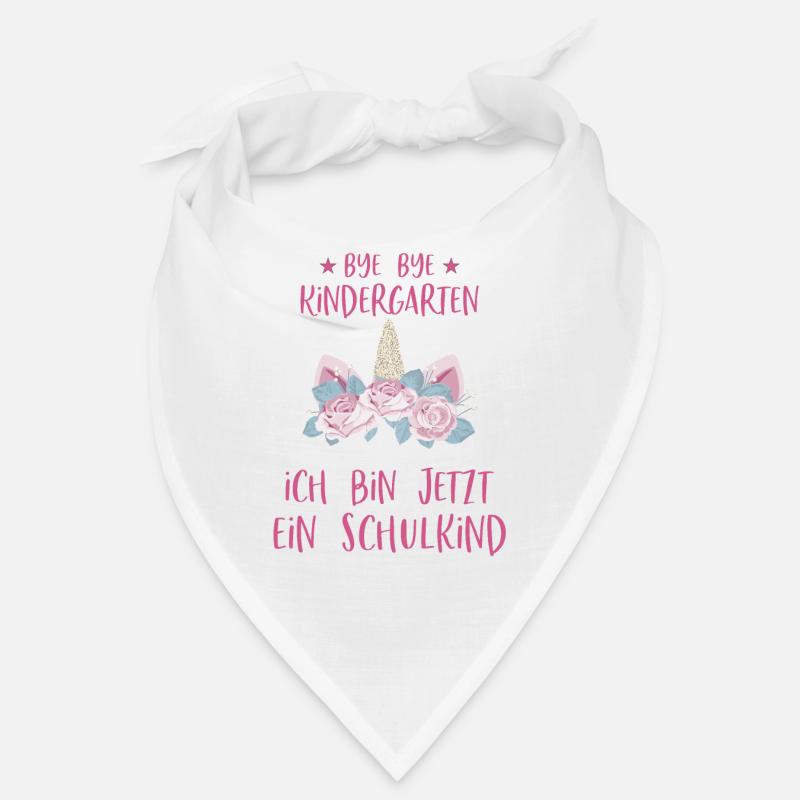 Bye Kindergarten Schule Einhorn Schulkind Geschenk Bandana