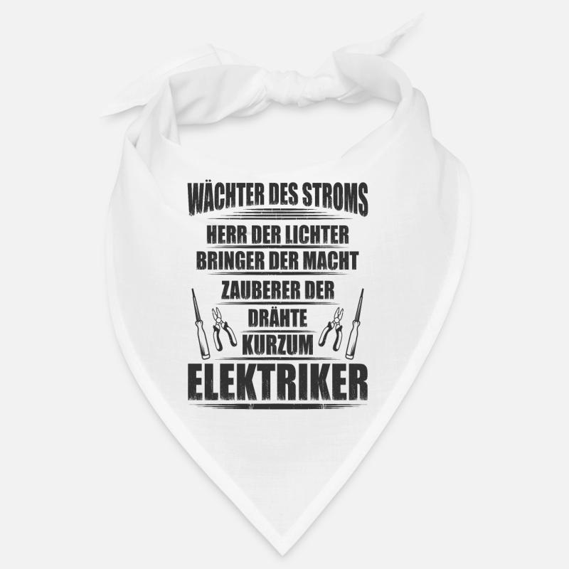 Wächter des Stroms Elektriker lustig Spruch Bandana