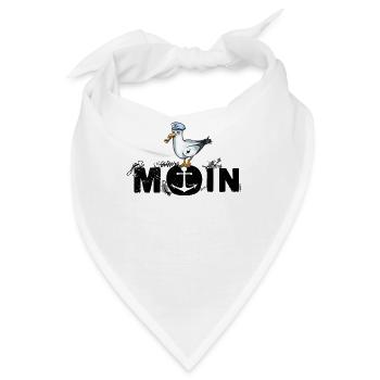 Moin Fischköppe Norddeutschland Küste Nordsee - Bandana - Weiß - Vorne