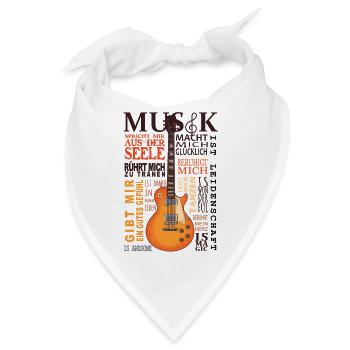 Musik Gitarre Leidenschaft lustige Geschenkidee - Bandana - Weiß - Vorne