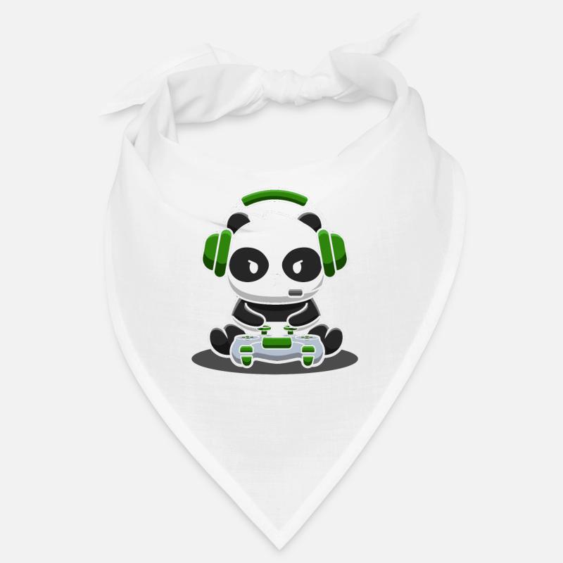 Panda Gamer Controller Gaming Panda Bear jeu vidéo - Bandana - blanc