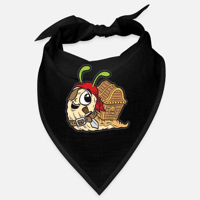 Pirate snail with treasure chest Funny comic Bandana