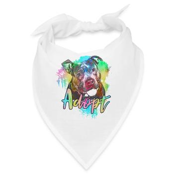 Pitbull Rescue - Adoptieren Sie nicht einkaufen - Bandana - Weiß - Vorne