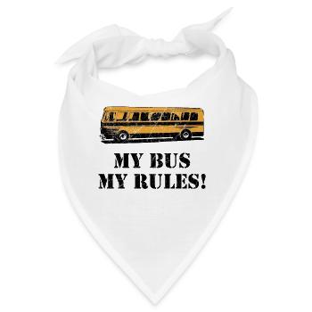 Bus Busfahrer öffentlicher Nahverkehr Geschenk - Bandana - Weiß - Vorne