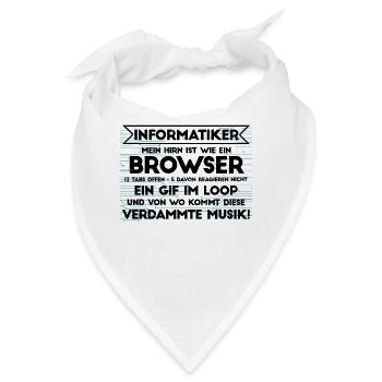 Informatiker Informatik Programmierer Nerd Geek - Bandana - Weiß - Vorne