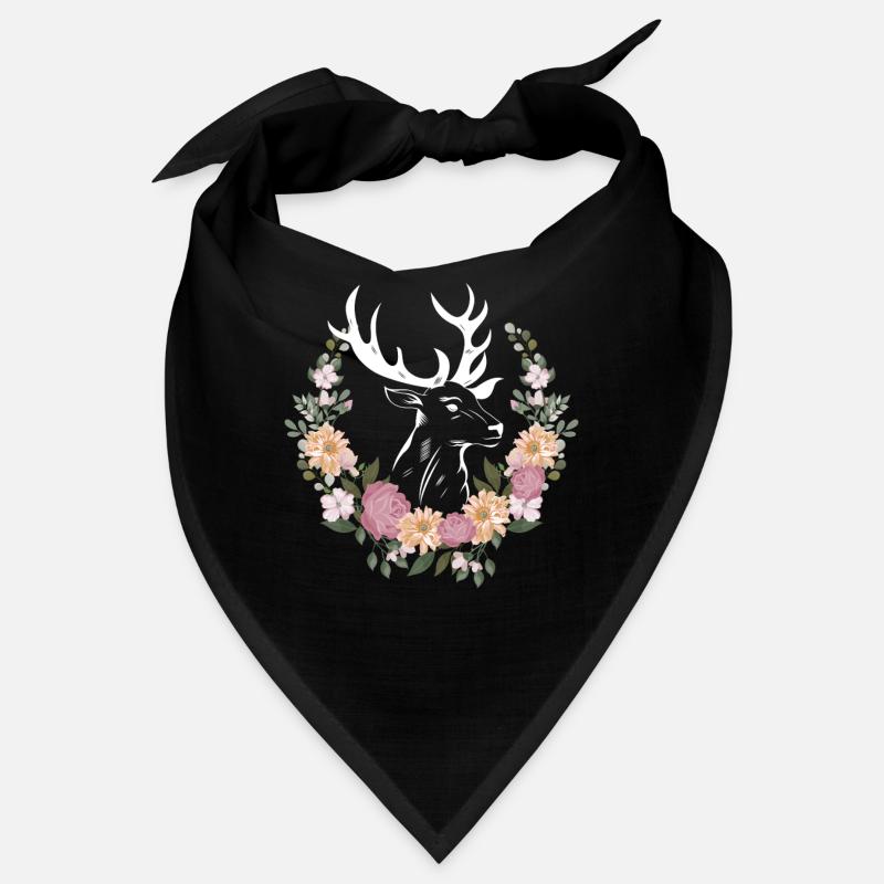 Tête de cerf avec remplacement de dirndl floral Bandana