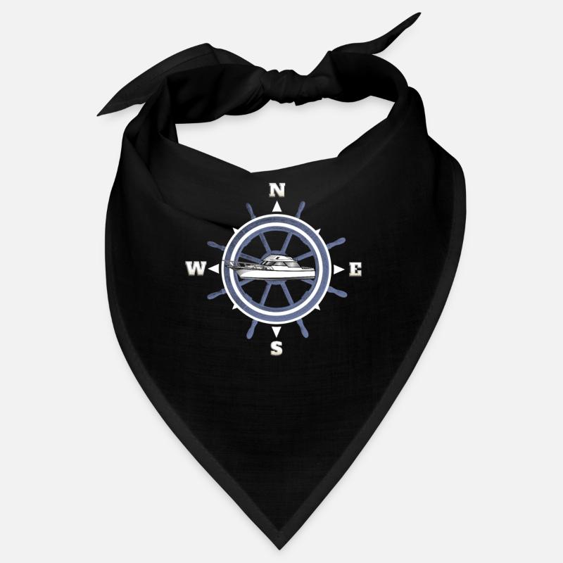 Boating motor boat compass captain gift Bandana
