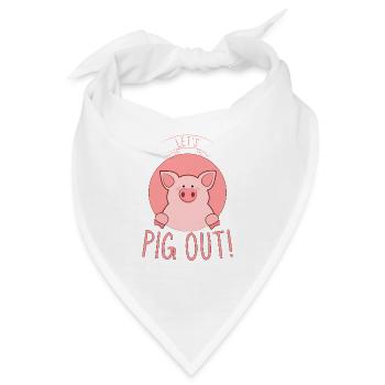 Schwein, Schwein Schweine, Schwein Bauer - Bandana - Weiß - Vorne