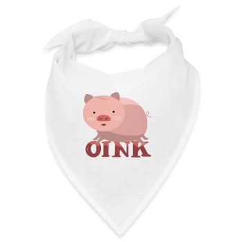 Schwein, Schwein Sau, Schwein Schweine - Bandana - Weiß - Vorne