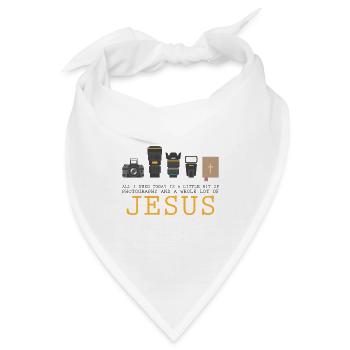 Fotografie und Jesus Christ Fotograf - Bandana - Weiß - Vorne