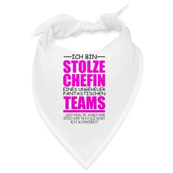 lustiges Chefin Geschenk stolze Chefin Idee - Bandana - Weiß - Vorne