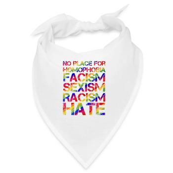 Gegen Rassismus Nazis Against Racism Antirassismus - Bandana - Weiß - Vorne