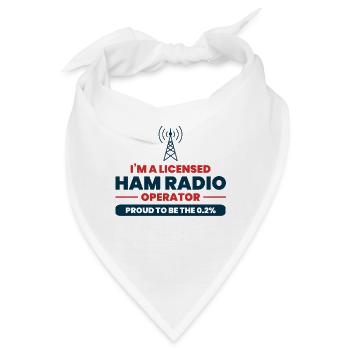 Amateur Amateurfunker Lustiges Geschenk - Bandana - Weiß - Vorne