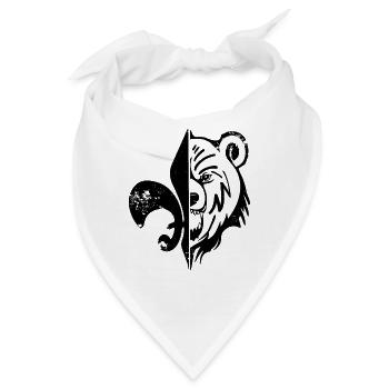 Pfadfinder Lilie Bär Used - Bandana - Weiß - Vorne