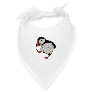 Puffin Baby Geschenk für Papageitaucher & Puffins - Bandana - Weiß - Vorne