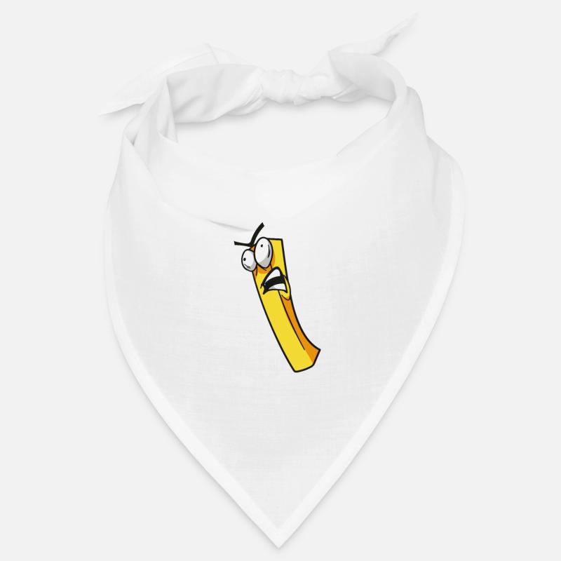 Meckerfritze, schimpfende Pommes - Bandana - Weiß