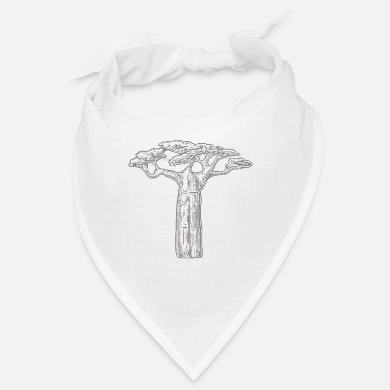 Baobab Bäume Liebhaber Geschenk Afrika Grafik - Bandana - Weiß