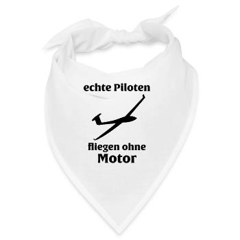 echte segelflug piloten lustig geschenk fliegen - Bandana - Weiß - Vorne