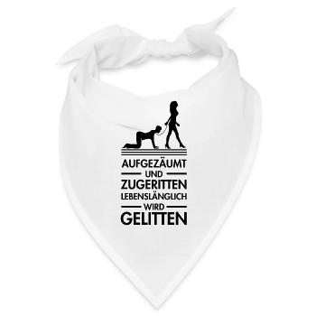 JGA Shirt für dominante Frauen - Bandana - Weiß - Vorne