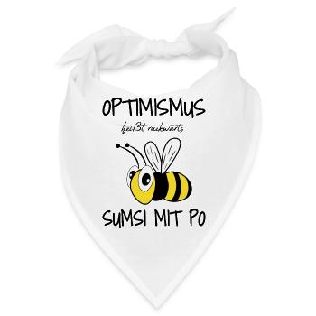 Sumsi Mit Po Imker Optimismus Bienen Geschenk - Bandana - Weiß - Vorne