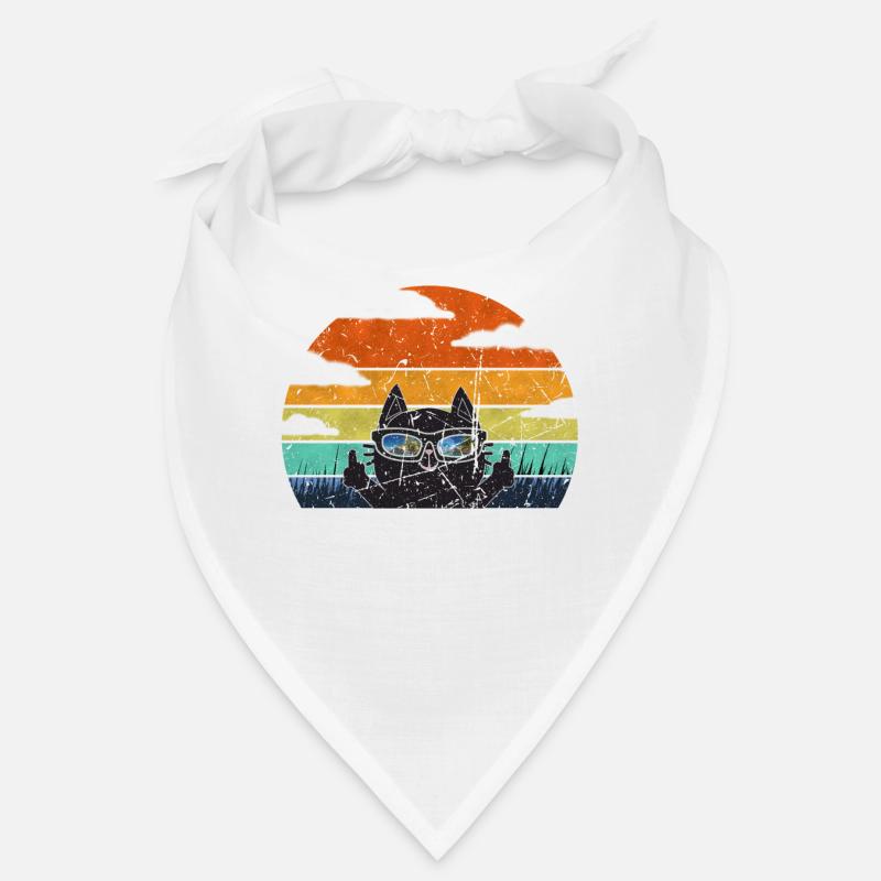 Katze Mittelfinger Sonnenbrille Katzen Geschenk Bandana