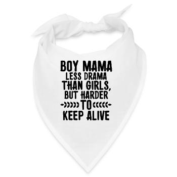 JUNGE MAMA WENIGER DRAMA ALS MÄDCHEN - MUTTERTAG - Bandana - Weiß - Vorne